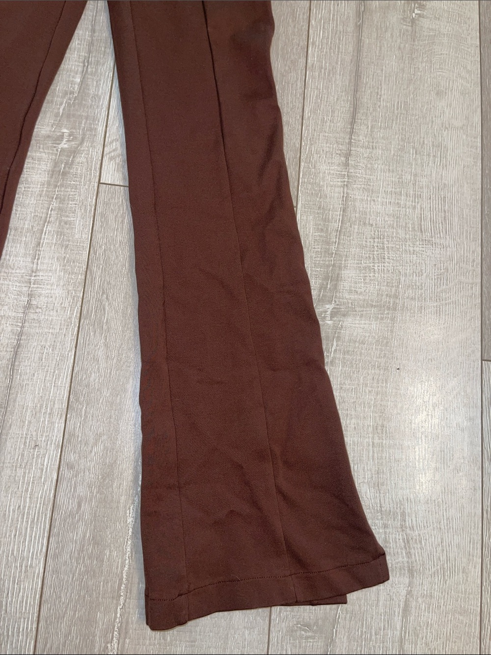 🎀🥥🤍Abercrombie & Fitch Women's Brown Flared Pants legging slit detail XXS🤍🥥🎀 - Picture 3 of 6